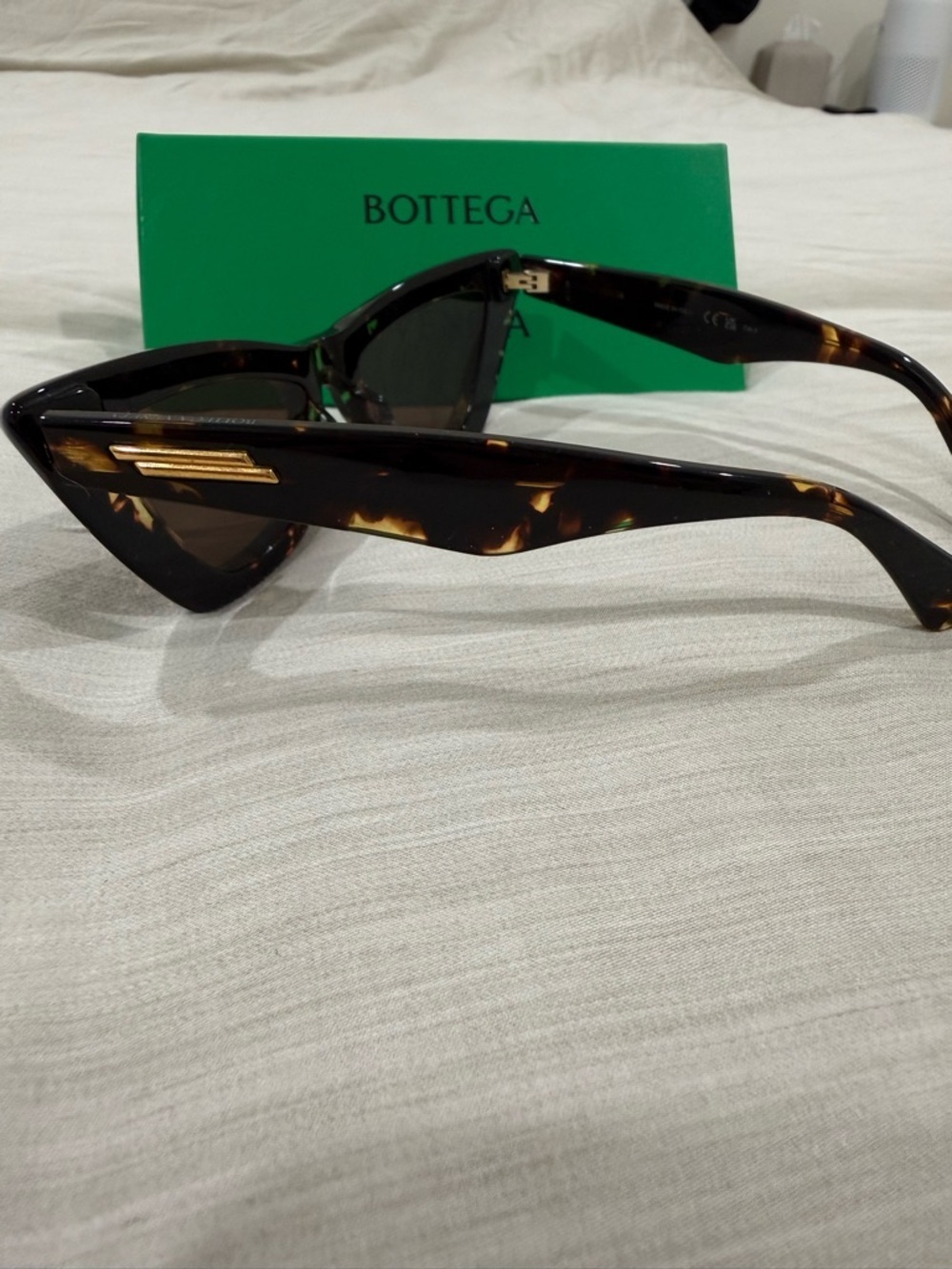 Bottega Veneta Women's Tortoiseshell Cat-Eye Sunglasses - Dark Brown - Picture 3 of 5